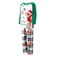 thumbnail image 4 of Fiomva Family Christmas Elk Pattern Round Neck Long Sleeves Pajamas Trousers, 4 of 10
