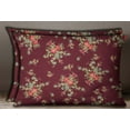 thumbnail image 1 of S4Sassy Decorative Cushion Cover Maroon 2 Pcs Cotton Poplin Floral Print Pillow Sham-12 x 18 Inches, 1 of 4
