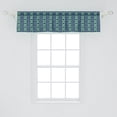 thumbnail image 2 of Ambesonne Blue and Green Window Valance, Geometric Zigzag, 54" X 12", Pale Green Dark Blue, 2 of 3
