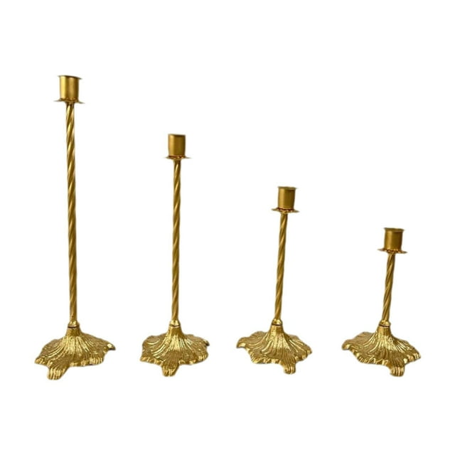 Portavelas de 4 Piezas, Portavelas Cónico, Elegante Portavelas de Pilar para Decoración de Escritorio de Fiesta de Festival