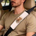 thumbnail image 5 of Xoenoiee Highland Cattle Butterfly Flower Pattern 5 PCS Automotive Seat Covers for Cars Trucks and SUVs, Car Front Seat Covers, Seat Belt Pads and Center Console Cover, Leather Auto Interior Covers, 5 of 7