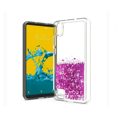 For ZTE Z1 Gabb Wireless Liquid Glitter Cover Phone Case - Purple