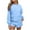 Blue, variant on Women 2 Piece Sweat Shorts Sets Casual Sweatshirts Dolphin Lounge Outfits Matching Set Sweatsuits Fall Clothes, XL