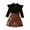 Black, variant on Gpaecead Toddler Baby Girl Skirts Outfit Kids Ribbed Knit Tops Pleated Leather Mini Skirt With Belt 3Pcs Spring Fall Clothes Black
