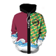 thumbnail image 3 of Sudadera con capucha 3D de Demon Slayer Kimetsu No Yaiba, sudaderas Demon Slayer Agatsuma Zenitsu Tomioka Giyuu, nuevas camisetas de Cosplay de otoño, 3 of 4