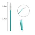 thumbnail image 2 of 100 Uds varilla de cristal desechable cepillo de pestañas portátil suave pelo peine para pestañas sólido Pavo Real azul varilla espiral cepillo herramienta de maquillaje Feliz Sencillez, 2 of 2