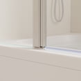 thumbnail image 3 of 43 W x 58 in. H Frameless Bathtub Shower Door, Fixed Bathtub Screen Shower with 1/4" (6mm) Tempered Glass,Aluminium Alloy Brushed Nickel, 3 of 12