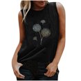 thumbnail image 2 of XZNGL Colorful Reflective Sequins Ladies Round Neck Loose Top Sleeveless T-shirt, 2 of 9