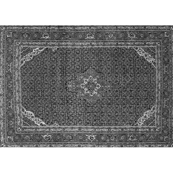 Ahgly Company Indoor Rectangle Persian Gray Traditional Area Rugs, 6' x 9'