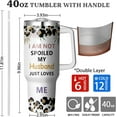thumbnail image 3 of 40 Oz Wifey Tumbler with Handle and Straw, Wifey Cups from Husband Gifts, Double Wall Stainless Steel Wife Coffee Mug, Wife Gifts Ideas for Birthday, Mothers Day, Anniversary Wedding, 3 of 6