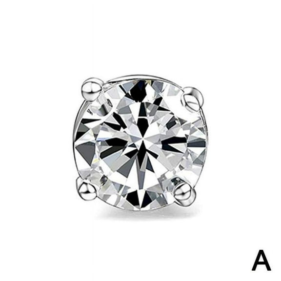 Mens & Women Clip On Earrings Non-Piercing Zircon Magnetic Crystal Stud Ear K7W0