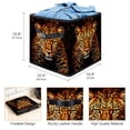 thumbnail image 3 of Leopard Foldable Storage Basket with Handle, 10.8"x10.5"x10.6", Large Capacity Organizer Bins, 3 of 6