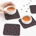 thumbnail image 6 of Bingfone Vintage Valentine'S Day Leather Drinks Coasters with Set of 6,Suitable for Home Kitchen,Coffee Cup Coasters Home Gift, 6 of 7