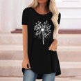 thumbnail image 2 of Pompotops Femmes Mode Casual Chemises Manches Courtes Tee Tops Tunique Blouse, 2 of 4