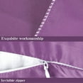thumbnail image 3 of Zippered Satin Pillow Cases for Hair and Skin, Luxury King Hidden Zipper Pillowcases Set of 2, 20 x 36 Inches, Purple, 3 of 7