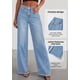 thumbnail image 2 of Pantalones PRETTYGARDEN de Mezclilla Azul Anchos de Pierna Alta Talle 12, 2 of 5