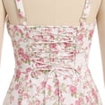 thumbnail image 4 of IDOPIP Women Floral Corset Spaghetti Strap Casual Sundress 2026 Summer Boho Flowy Midi Slit Dress, 4 of 8