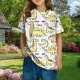 thumbnail image 2 of Fancifize Kids' Dinosaur Graphic Tee Short Sleeve T-shirt Theme Cute Round Neck Playwear for Children 3-14 Years, 2 of 6
