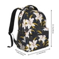 thumbnail image 2 of Haiem Lilies Flowers Printed School Backpack,Casual Travel Lightweight Backpack,Durable Comfortable Multifunctional Backpack,Laptop Backpack, 2 of 5