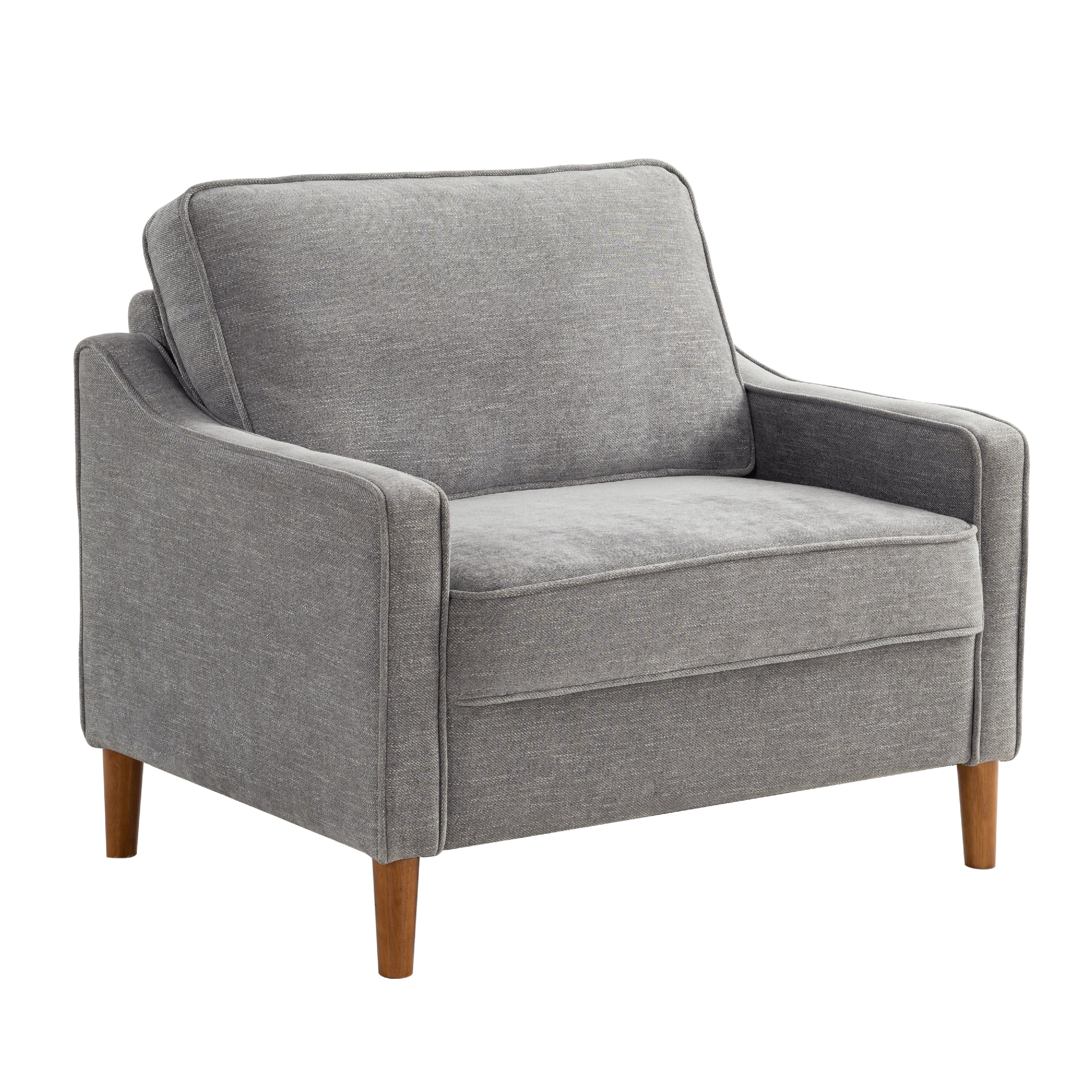 Studio Living Sanborn Modern Arm Chair, Gray Woven Fabric