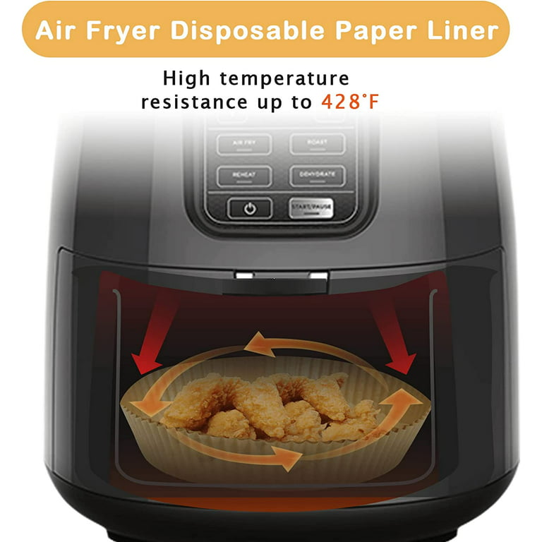200pcs Air Fryer Disposable Paper Liner for Ninja Dual,10x 7'' Non-Stick Air Fryer Liners Rectangle, Air Fryer Parchment Liners for Ninja DZ201Air