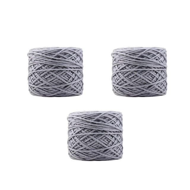 Bewildely 3 hilos de punto, suministros de costura de bolas de algodón, accesorios de bricolaje transpirables, coloridos, flexibles al tacto, herramientas Artesanía Gris claro Bewildely HA082642-02