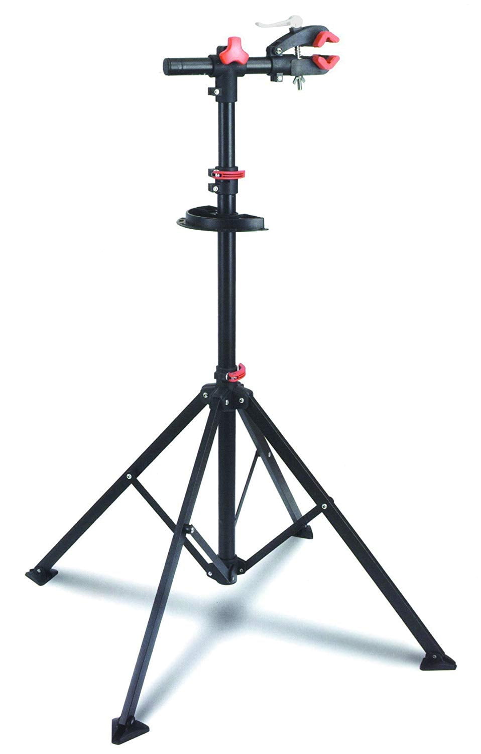 Adjustable Bike Repair Stand with Tool Tray 75 LBS Capacity Quick Release Red