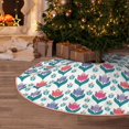 thumbnail image 5 of Bingfone Christmas Tree Skirt Mat Christmas Decoration Interior 30" -Tulips Flowers, 5 of 6