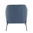 thumbnail image 4 of Daniella Contemporary Accent Chair in Black Metal and Blue Fabric by LumiSource, 4 of 8