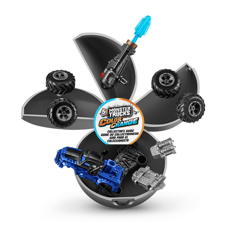 5 Surprise Monster Trucks Series 3 Color Change by ZURU Collectible Racing Battle Surprise Fireable Weapons Action Toys for Boys