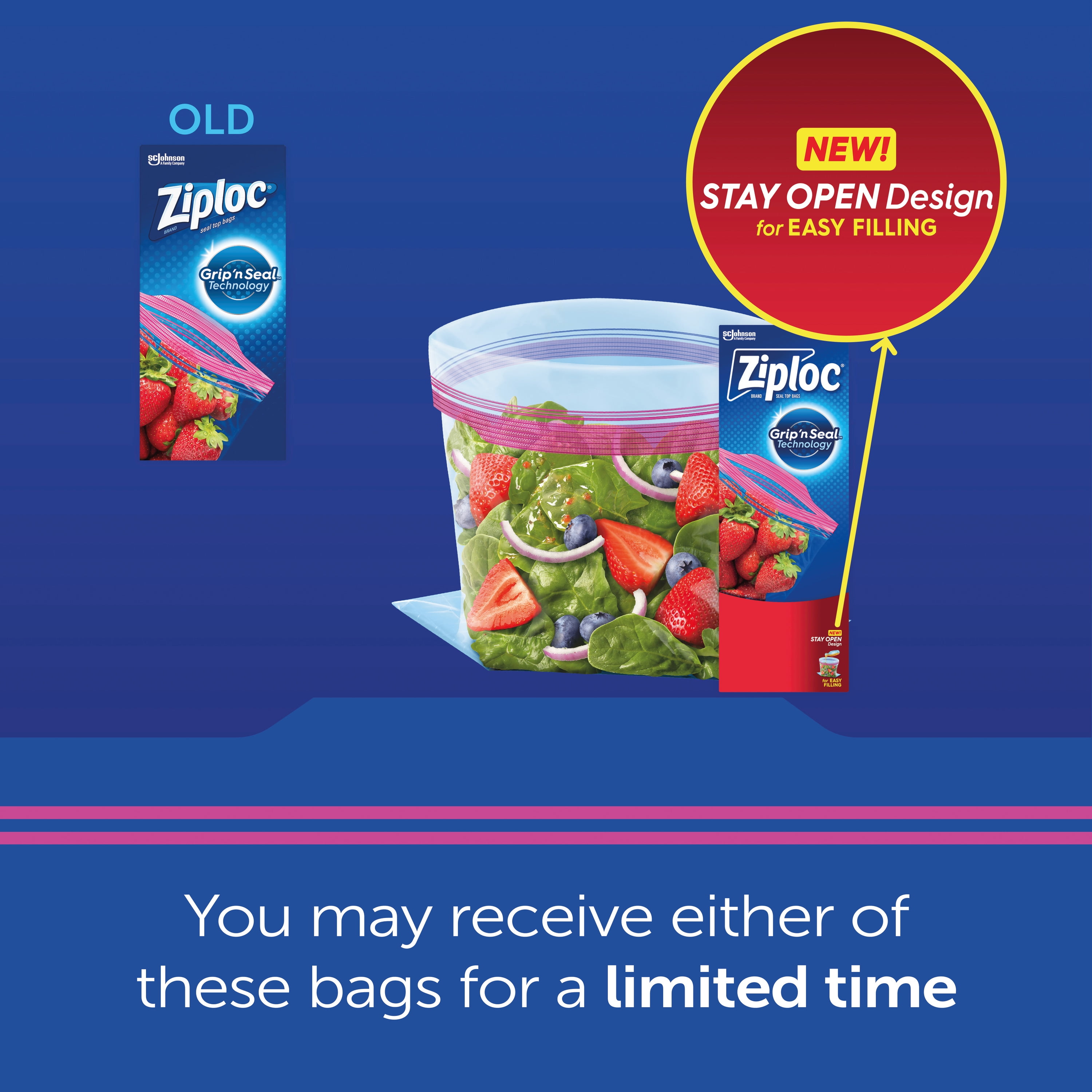 Ziploc®, Ziploc® Brand Storage Bags Quart featuring new holiday designs
