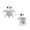 Earring - Green, variant on Turtle Earring Aqua Clear Rhinestone Crystal Rhodium Plated E0780-AQ