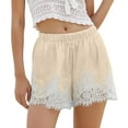 thumbnail image 5 of Satin Shorts for Women Y2K Low Rise Lace Trim Satin Micro Mini Shorts for Lounge Clubwear Half Slip Bottoms, 5 of 5