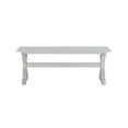 thumbnail image 2 of Rectangular Dining Bench with X Shaped Pedestal Legs White, 2 of 6