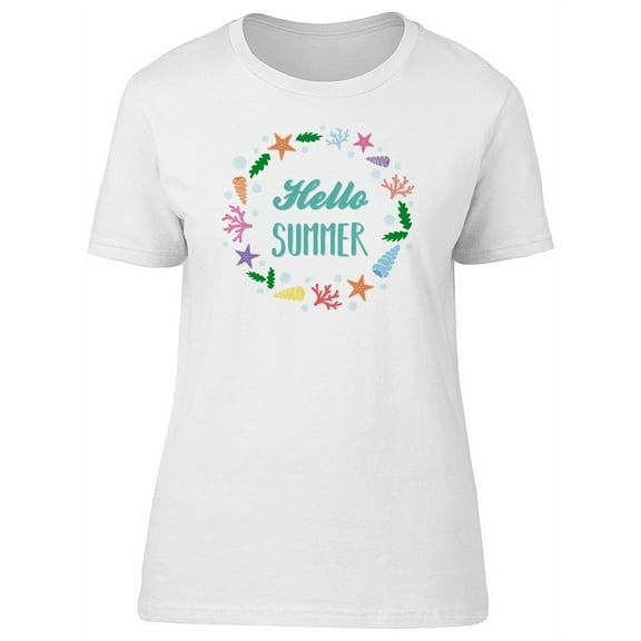Marine Wreath And Summer Quote T-Shirt Women -Image by Shutterstock, Female Medium