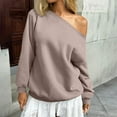 thumbnail image 4 of Fewfanhot Winter Clothing for Women Off The Shoulder Tops Oversized Tshirts Long Sleeve 2025 Casual Basic Tees, 4 of 9