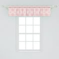 thumbnail image 2 of Ambesonne Pastel Window Valance, Traditional Mosaic Pattern, 54" X 12", Pale Pink White, 2 of 3