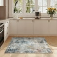 thumbnail image 3 of BERTHMEER 2'x3' Blue Small Abstract Area Rugs for Bathroom Bedroom Entryway Kitchen Dorm Entrance Modern Non Slip Washable Contemporary Distressed Rugs, 3 of 5