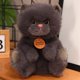 thumbnail image 2 of Lindo gato de peluche, animales de peluche, simulación de gato británico de pelo corto, muñeca esponjosa, juguetes para gatos, regalo de cumpleaños, 2 of 5