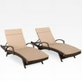 thumbnail image 1 of Noble House Chaise Longue Réglable en Osier Salem avec Coussin Caramel (Ensemble de 2), 1 of 9