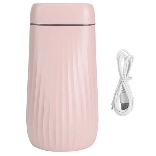 Humidificador de aire ultrasónico de doble boquilla USB Humidificador ajustable de luz colorida 1000 ml Rosa