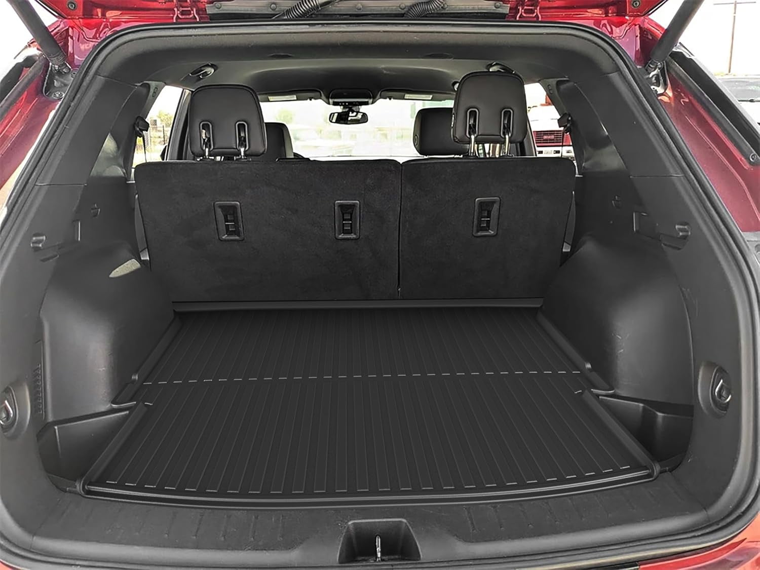 AOMSAZTO Floor Mats & Cargo Liner for 2019-2025 Chevy Blazer (Gas Only) - All Weather Protection TPE Anti-Slip Automotive Floor Mats for Chevy Blazer,1st & 2nd Row Full Set Floor Liners Car Mats