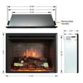 thumbnail image 4 of PuraFlame EF44D Electric Fireplace Insert, Fire Crackling Sound, Remote, 750/1500W, Black, 30"x23", 49.8 lbs, 4 of 6