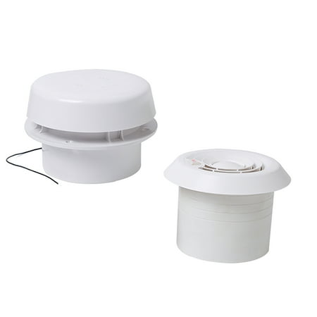 

1800rpm Exhaust Cooling Fan Mute Noiseless Roof Ventilator Low Profile White Mushroom Shape Van Roof Air Duct Vent Ventilator Horsebox Dog Bus Wind Driven Rotating Vent