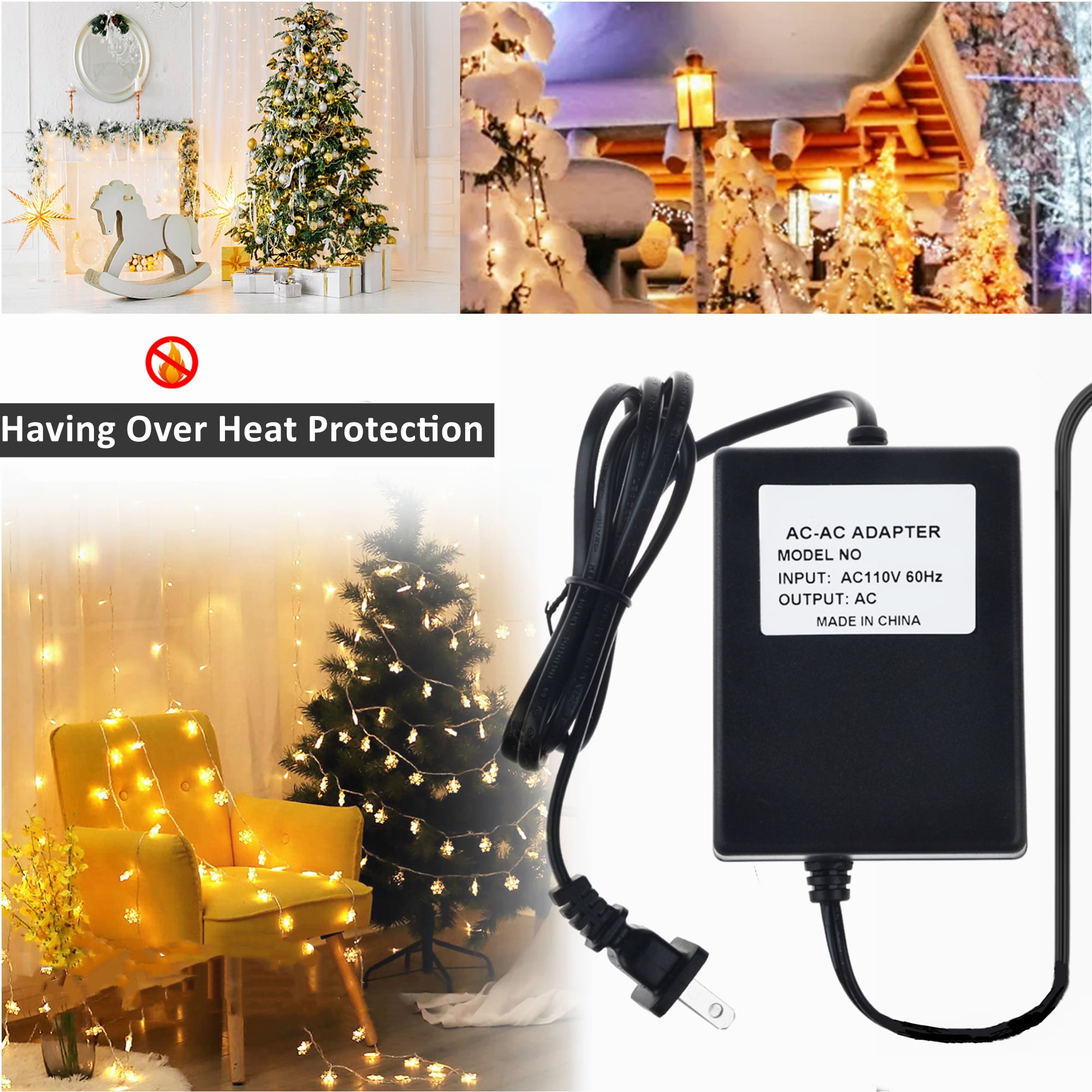 FITE ON AC / AC Adapter For Model: JT-12V2100 12V 2100mA 25.2VA Fits Fiber Optic Xmas Christmas Tree Fibre 12VAC 2.1A 25W Changzhou Jutai Power Supply Cord Cable PS Wall Home Charger Mains PSU