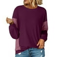 thumbnail image 5 of FDGIU Women's 2025 Oversized Sweatshirt - Fleece Crewneck Pullover, Soft Comfy Long Sleeve Trendy Top for Fall Winter Outfits, 5 of 6