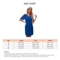 thumbnail image 5 of Vestido cruzado con nudo en la cintura, vestido informal de verano con manga corta y cuello en V para uso diario, vacaciones, playa, azul XL, 5 of 5