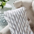 thumbnail image 3 of Home Soft Things Feathery Faux Fur 2 Piece Throw Pillow Cover Set - Grey - 14" x 26", 3 of 4