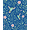 Blue, Pattern 1, variant on ODIKA 4'x6' Machine Washable Non-Slip Area Rug, Botanical Hummingbird Artistic Vintage High Traffic Rug, Blue, 477882