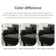 thumbnail image 6 of Boucle Fabric 2-seater Loveseat Sofa Couch  Distinctive Shell-shaped Armrests,Cylindrical Legs Wrapped with Self-fabric,Dark  Color, 6 of 10